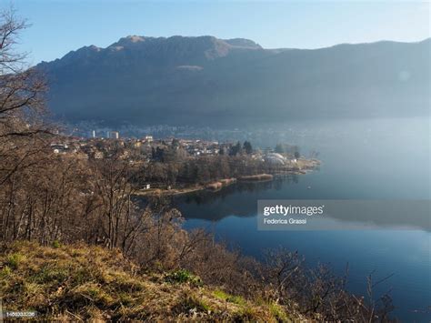 View Of Lago Dorta And Omegna From Croce Di Nonio Alpi Cusiane Northern