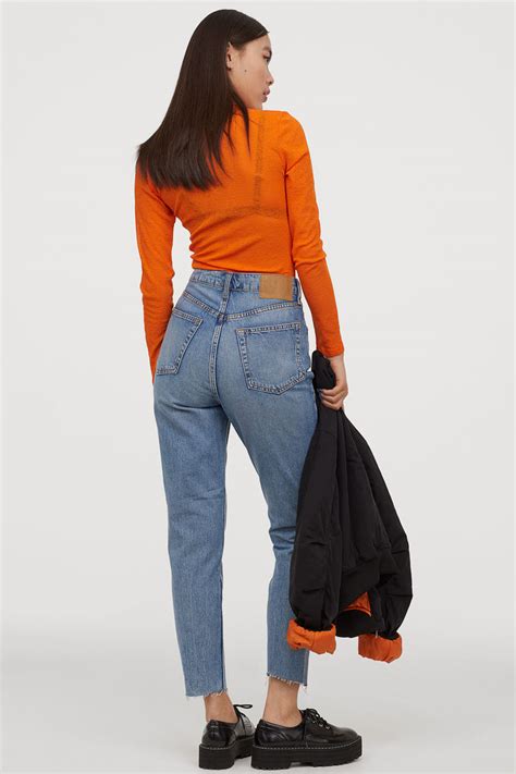 Slim Mom High Ankle Jeans