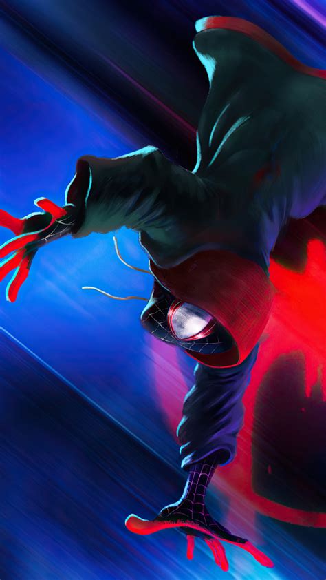 Miles Morales Wallpaper 4k Spider Man Multiverse Iphone Dark