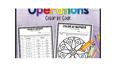 Order Of Operations Coloring Worksheets : Math Art Worksheets By Math