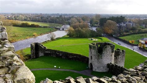 A View From The Roof Of Trim Castle Co Meath The Boyne River Flows