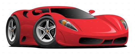 Luxury Car Symbols Cartoon Sports Vector European Racing Illustration