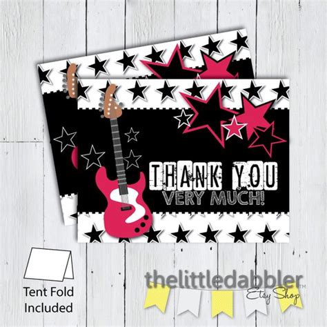 Printable Thank You For Making My Party Rock Star Thank You Etsy