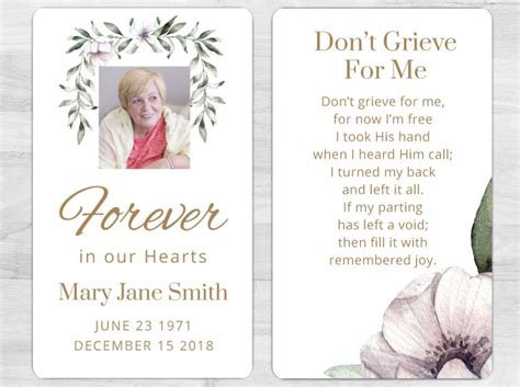 Memorial cards are small, sturdy, laminated cards (about the size of a playing card) that offer a tribute to the deceased. Memorial Card - 1081 | Memorial cards, Memorial cards for ...