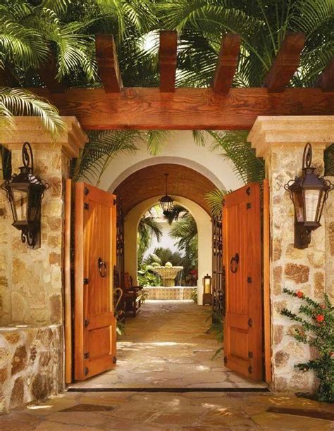 Beautiful Mexican Entrance Hacienda Style Homes Spanish Style Homes