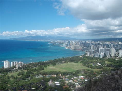 Waikiki Beach Hawaii View From Diamond Head Waikiki Beach Waikiki