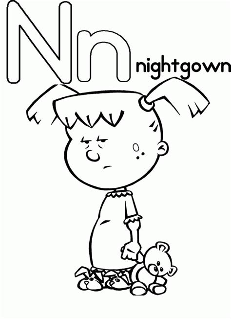 Free Letter N Coloring Pages Preschool Download Free Letter N Coloring