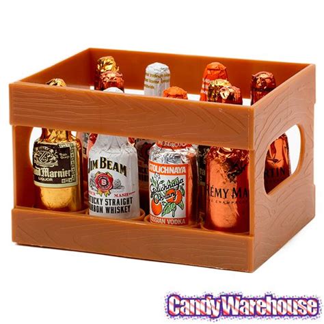 Liquor Filled Chocolate Bottles 10 Piece Crate Alcohol Chocolate