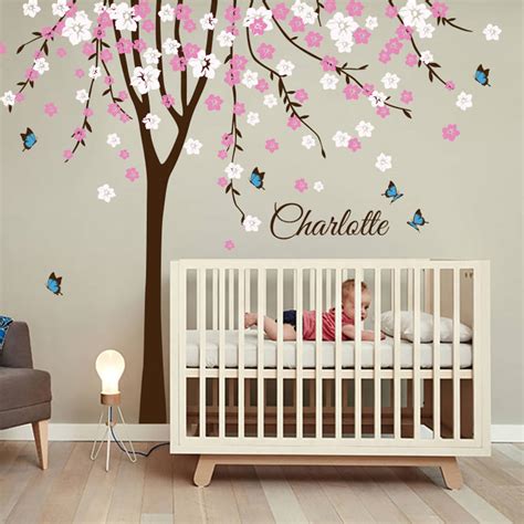 Personalised Tree With Names And Butterflies By Wall Art