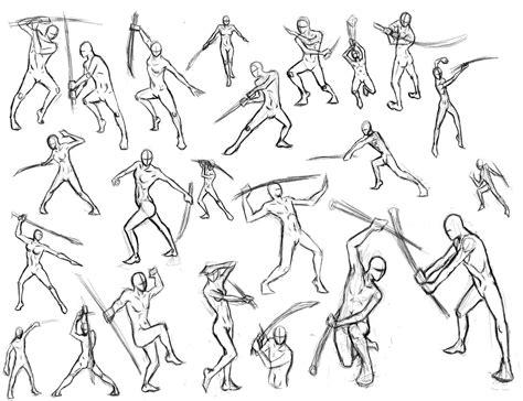 Fighting With Swords Figure Drawing Reference Drawing Poses Male