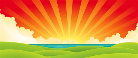 Sunset Over Water 263313 - Download Free Vectors, Clipart Graphics ...