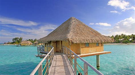 Aqua Blue Lagoon Luxury Water Villas ที่ Bora Bora Tropical Isl Tahiti