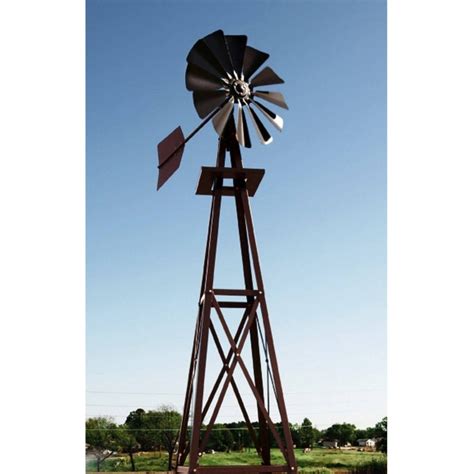 Decorative Bronze Powder Coated Metal Backyard Windmill