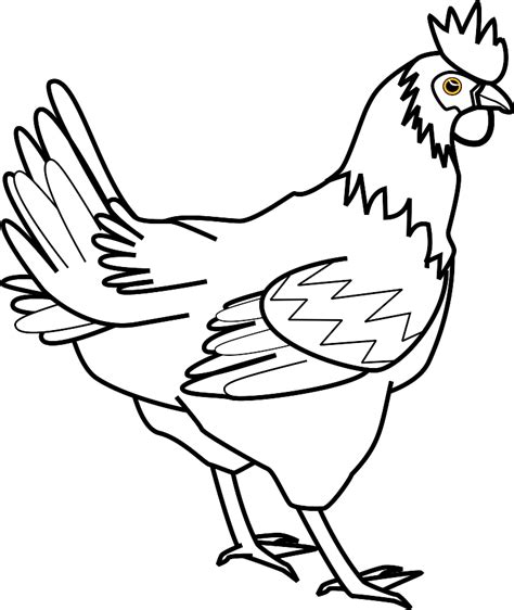 Hen Outline Clip Art At Vector Clip Art Online Royalty