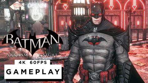 Batman Arkham Knight Flashpoint Skin Free Roam Gameplay 4k 60fps