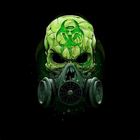 Skull Biohazard Gas Mask Art Skulls Drawing Skull Artwork