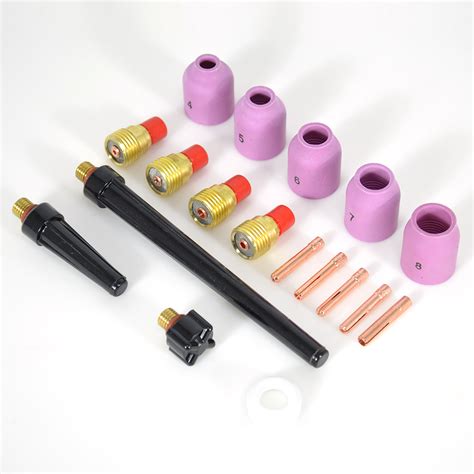 X Set New Tig Gas Lens Welding Torch Pyrex Cup Kit For Wp