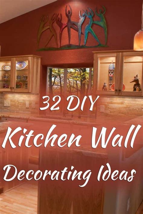 The cove kitchen is discreet while maximizing worktop surface with the kitchen island. 32 DIY Kitchen Wall Decorating Ideas - Home Decor Bliss