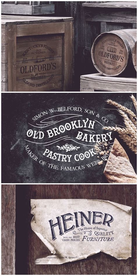 19th Century Vintage Logos 02 Inspired From The 19th Century Era This