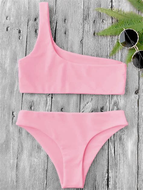 Pink Rococo Bikini Set In 2019 One Shoulder Swim Wear Obsession One