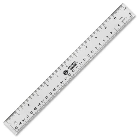 The 30 heavily marked divisions are centimeters. Acrylic 12" Ruler Metric and Inches 32359 Business Source Clear 35255323598 | eBay
