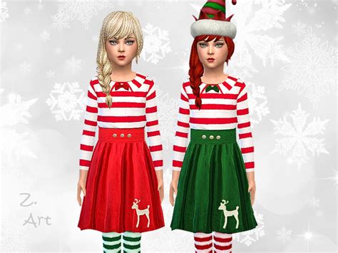 Child Christmas Outfit The Sims 4 P1 Sims4 Clove Share Asia Tổng