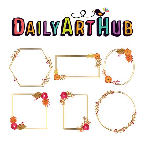 Elegant Autumn Frames Clip Art Set Daily Art Hub Free
