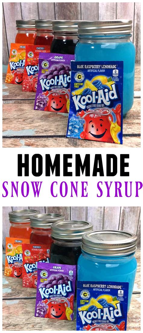 Homemade Snow Cone Syrup Recipe Using Kool Aid Packets