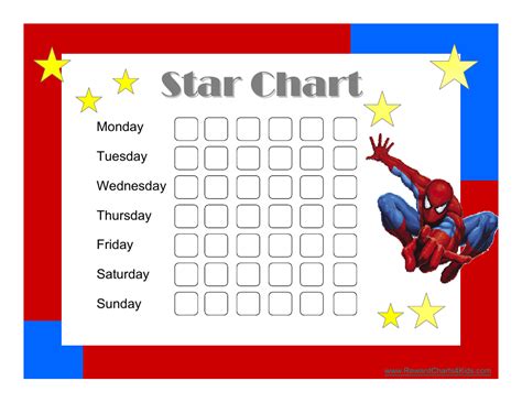 Reward Star Chart Printable Printable Word Searches