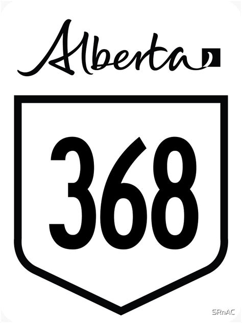 Alberta Provincial Highway 368 Area Code 368 Sticker For Sale By