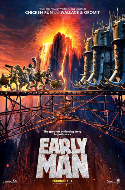 Early Man Exclusive Movie Poster Debut Eddie Redmayne Caveman
