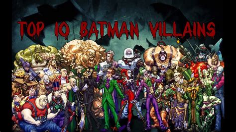 Top 10 Batman Villains Youtube