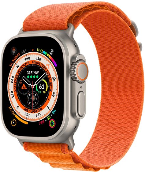 Apple Watch Ultra GPS + Cellular, 49mm Titanium Case with Orange Alpine