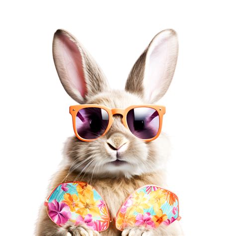 Cool Rabbit In Sunglasses Ai Generative 32335261 Png