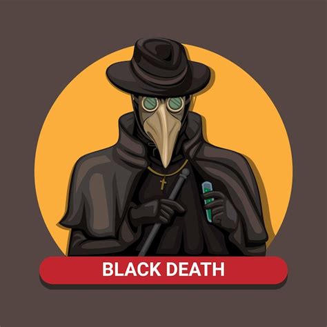 Premium Vector Black Death Plague Doctor Medieval Pandemic Medic