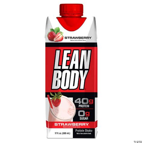 Lean Body Rtd Strawberry Protein Shake 17 Fl Oz Pack Of 12 Oriental Trading