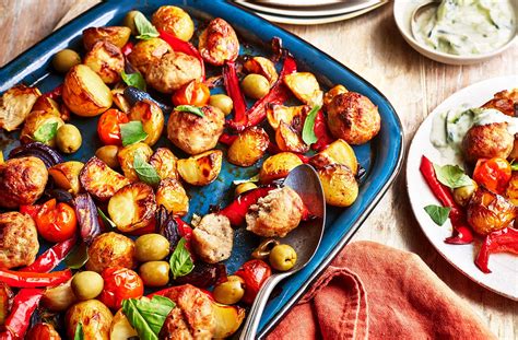 Turkey Meatball Traybake Traybake Recipes Tesco Real Food