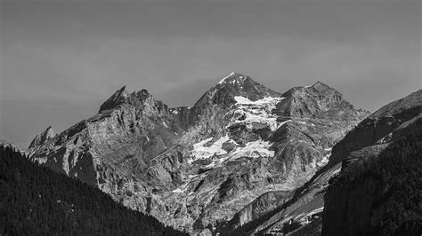 Free Photo Mountains Black And White Mountain Peaks Landscape Snow