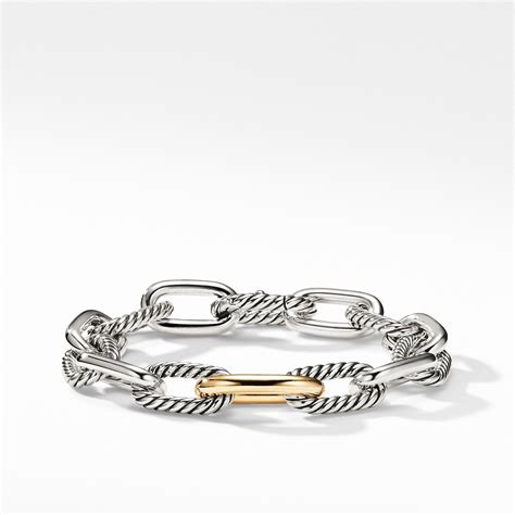 Dy Madison Medium Bracelet With 18k Gold 11mm Gold Bracelets Stacked