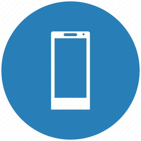 Blue Mobile Phone Round Icon Download On Iconfinder
