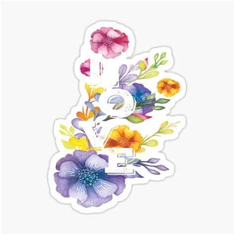 Subtle Bi Pride Flowers Sticker For Sale By Xavia Blue Redbubble