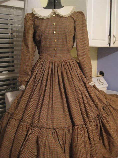 Early American Dress Little House On The Prairie Style Fashion