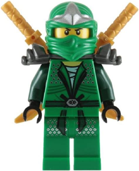 Lloyd Zx Green Ninja With Dual Gold Swords Lego Ninjago Minifigure