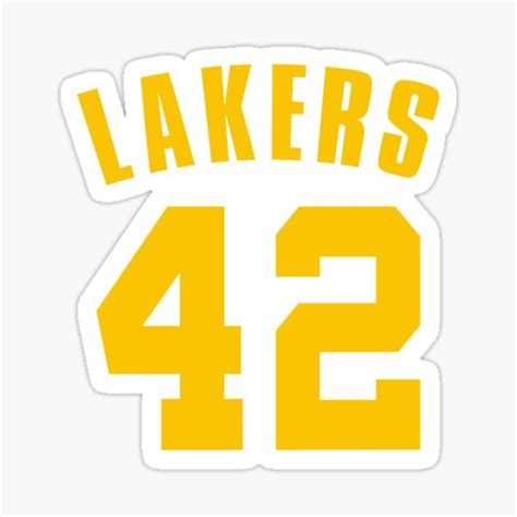 Los Angeles Lakers Number 42 Sticker For Sale By Trungnhut Redbubble