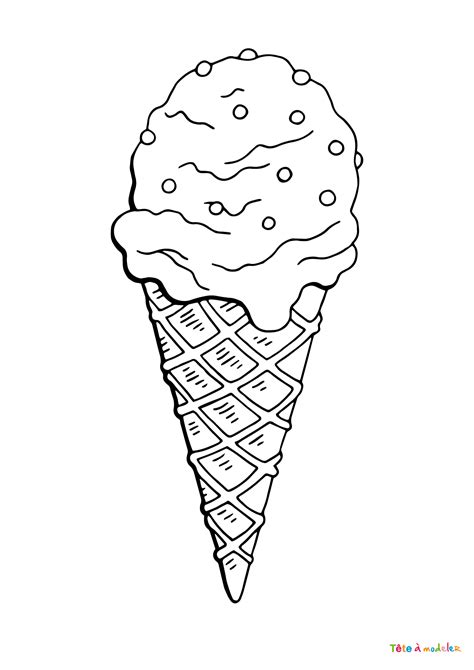 Coloriage D Une Glace Au Chocolat Imprimer T Te Modeler