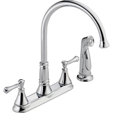 When it comes to selecting these staples, style is secondary, says max isley, owner of hampton kitchens in raleigh most faucets use cartridge, ball or ceramic disc valves. Delta Cassidy 2-Handle Standard Kitchen Faucet with Side ...