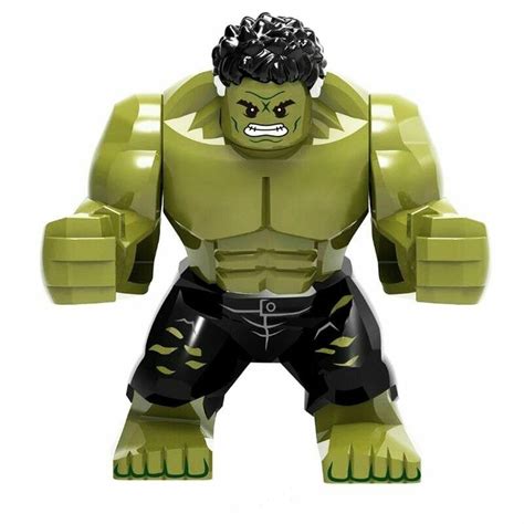 Hulk Large 8cm Super Hero Lego Minifgure Marvel Avengers Building Toy