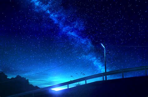 Anime Wallpaper Night Sky Galaxy Anime Sky Wallpapers