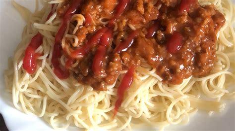 Spaghetti With Minced Meat Recipe Youtube