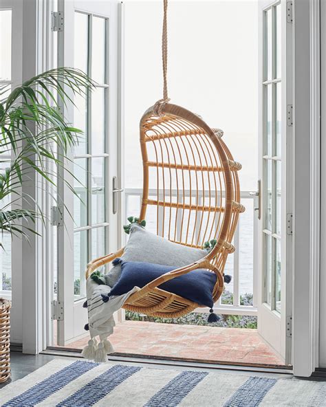 Hanging Rattan Chair Chairs Serena And Lily Indoor Hanging Chair